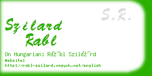 szilard rabl business card